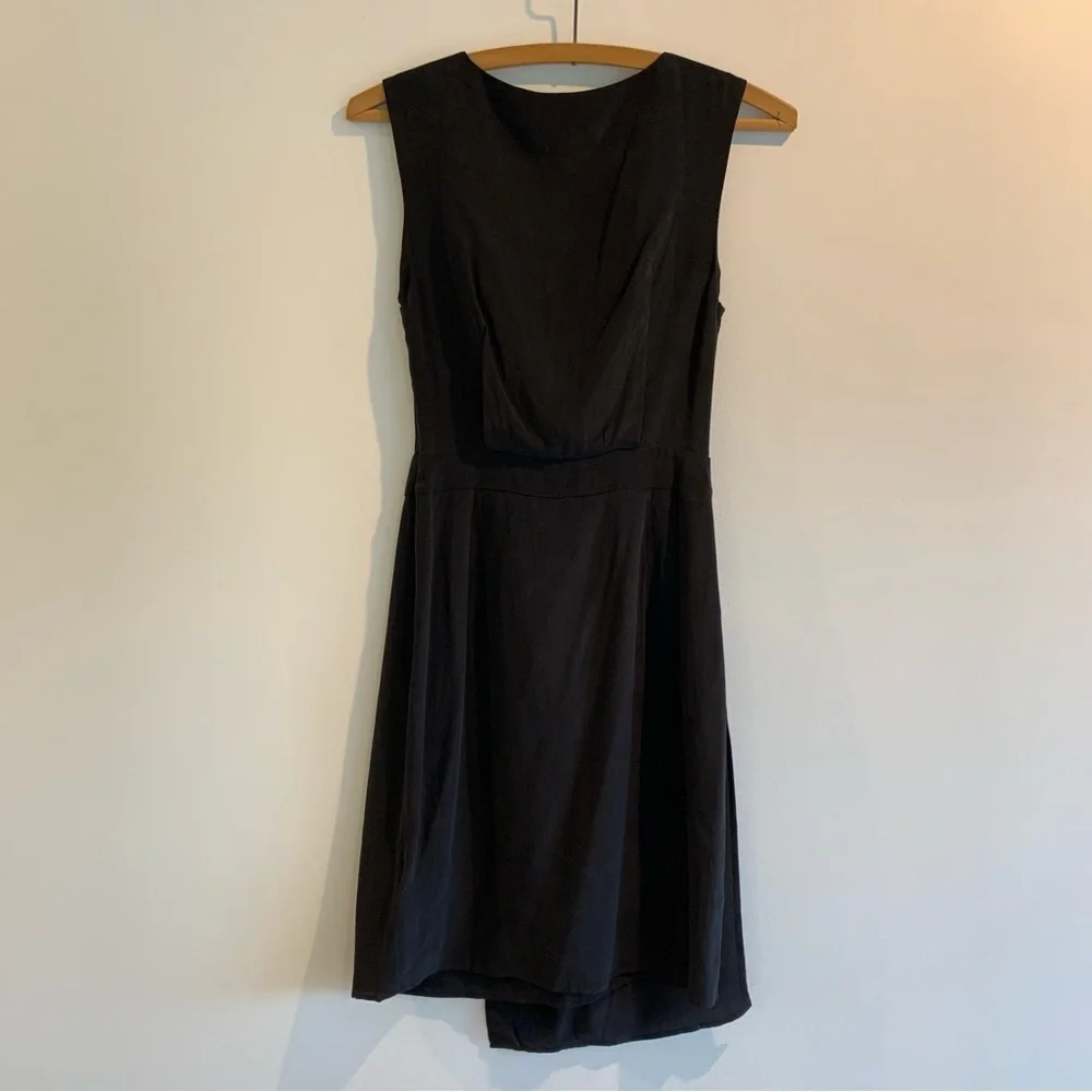 All Saints Black Silk Dress size 0 - Picture 3 of 9